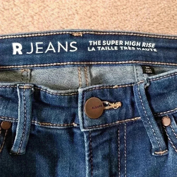 Reitmans R Jeans 29 Tall/Long Super High Rise Skinny  Blue Denim Stretch Cotton - Picture 10 of 10